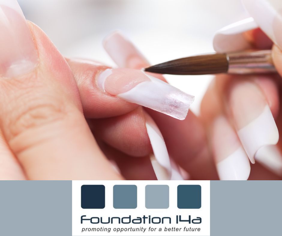 Acrylics Beginners Course - An acrylic nail being applied