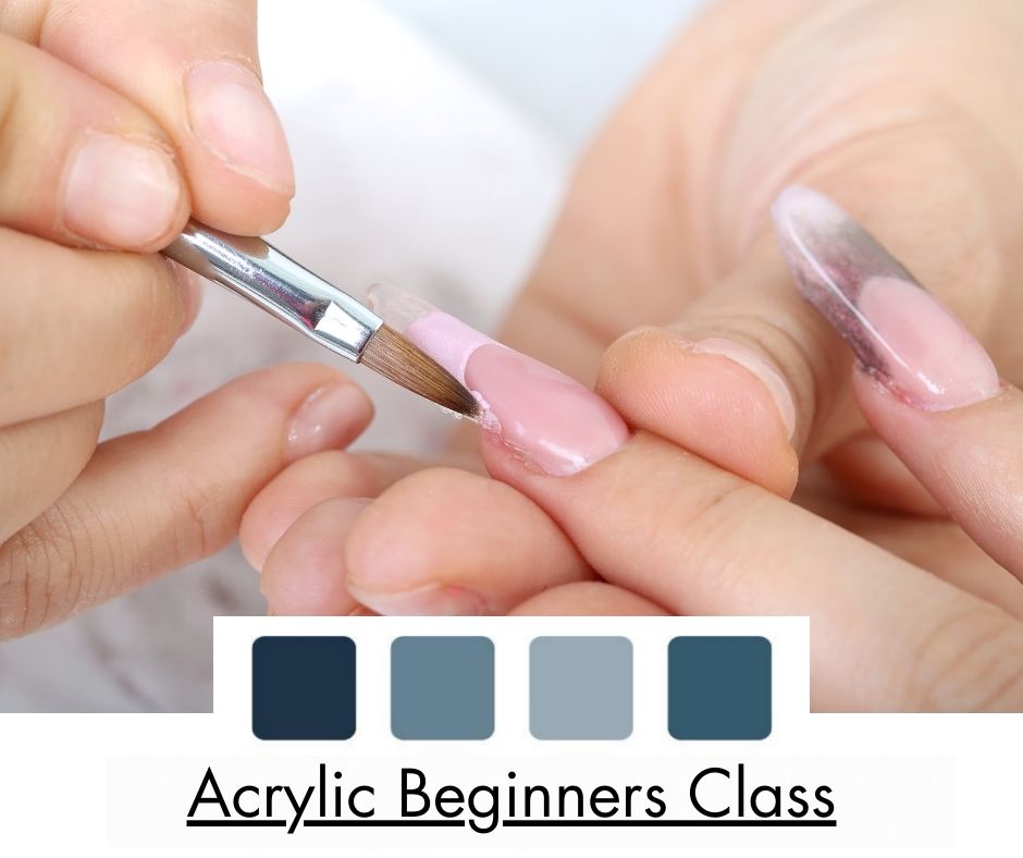 Beauty Courses - Acrylic nails being painted