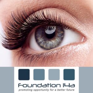 Ultimate eyelash boost course - closeup of model's eye after eyelash lift and tint treatment