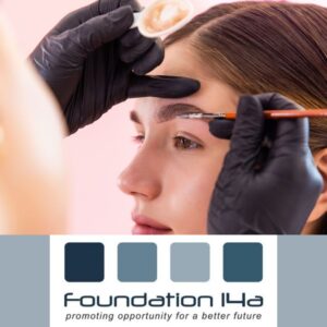 Eyebrow lamination course - a model having her eyebrows tinted