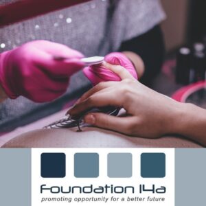 Close up of a lady's hands during a BIAB Nails Course treatment