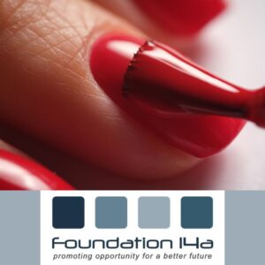 Close up eed nails being painted on the gel nails training course