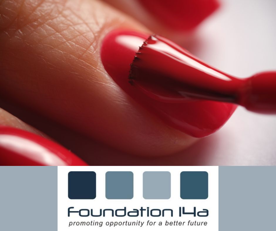 Close up eed nails being painted on the gel nails training course